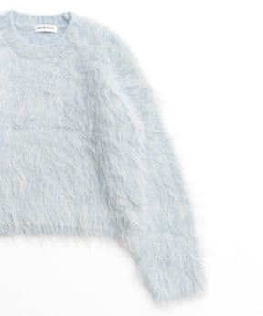 Fluffy Shaggy Knit Pullover