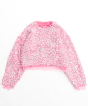 Sparkling Shaggy Knit Pullover