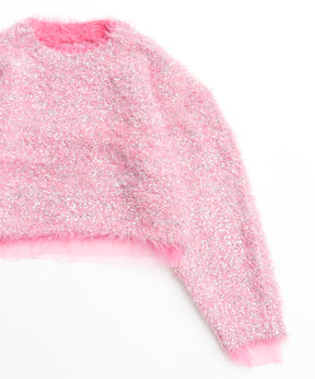 Sparkling Shaggy Knit Pullover