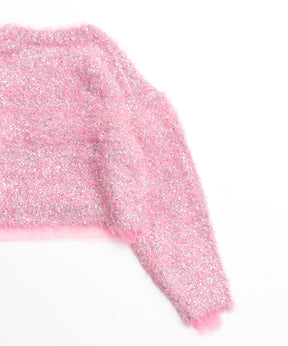 Sparkling Shaggy Knit Pullover