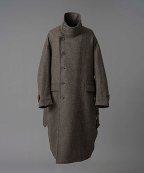 【Italian Dead Stock Fabric】Prime-Over Stand Collar Coat