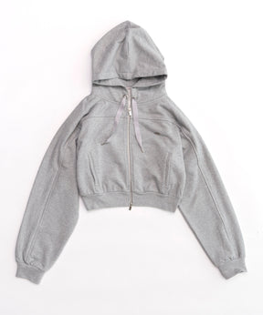 【SALE】Front Zip Short Hoodie