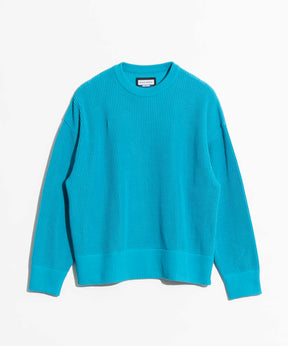 Middle Gauge Rib Prime-Over Crew Neck Knit Pullover