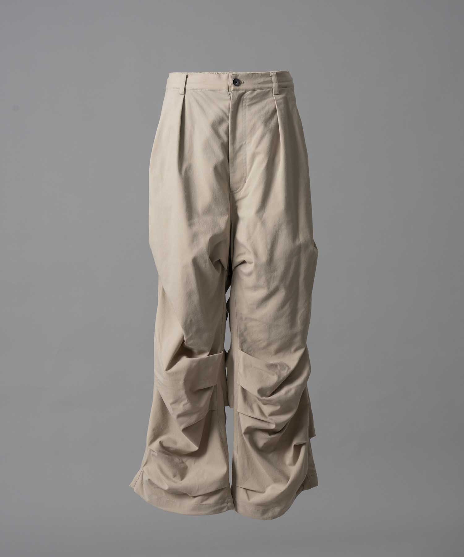 Prime-Wide Random Tucks Parachute Pants