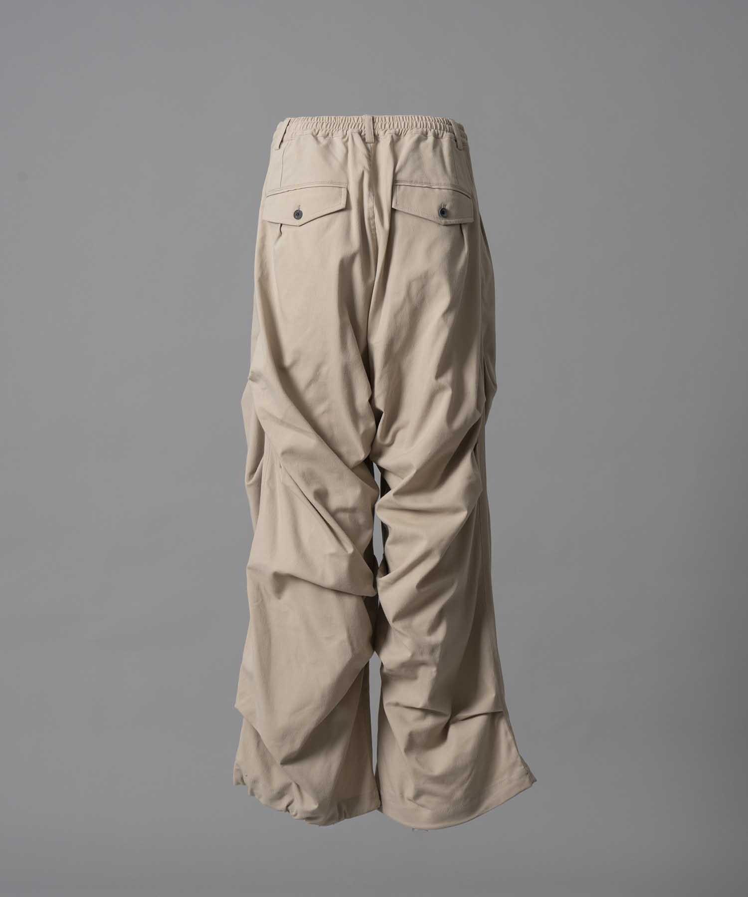 Prime-Wide Random Tucks Parachute Pants