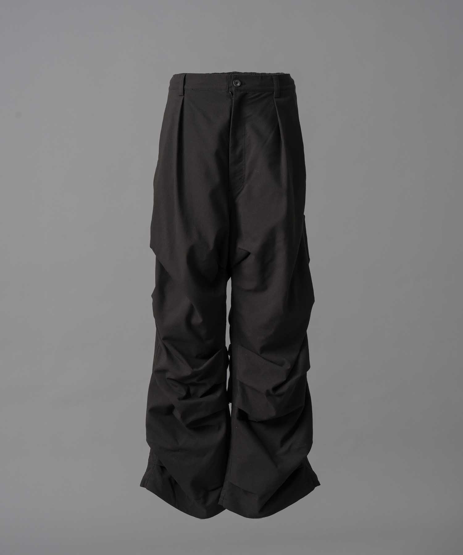 Prime-Wide Random Tucks Parachute Pants