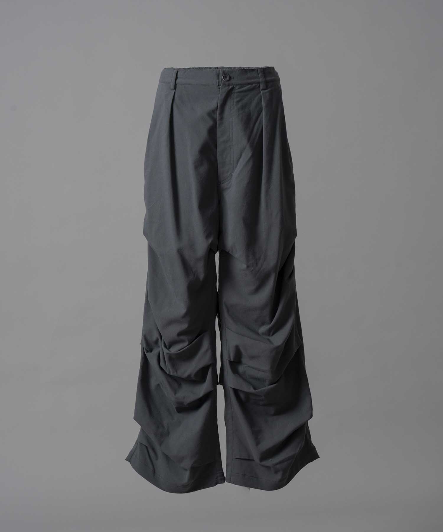 Prime-Wide Random Tucks Parachute Pants