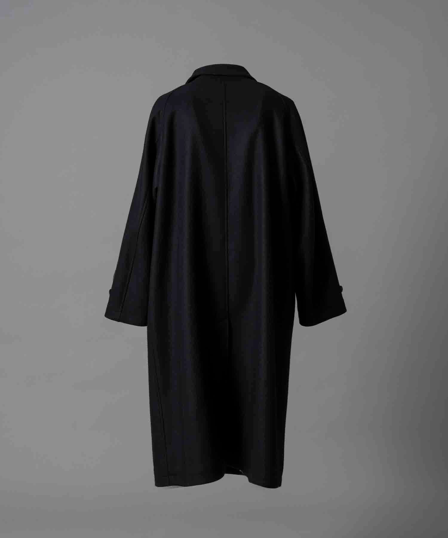 Super140s Prime-Over Melton Balmachan Coat