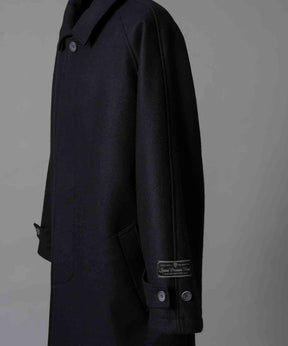 Super140s Prime-Over Melton Balmachan Coat