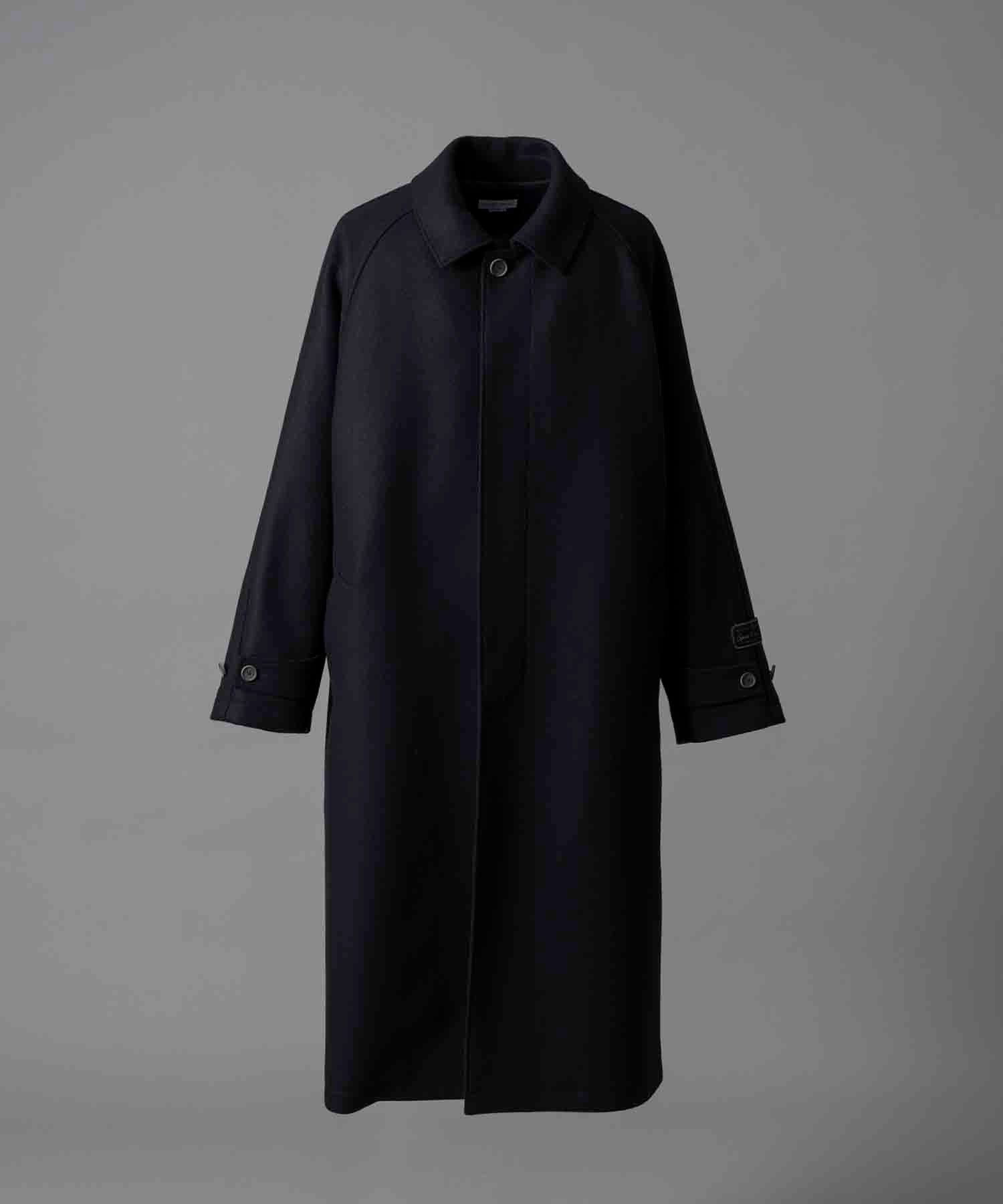 Super140s Prime-Over Melton Balmachan Coat