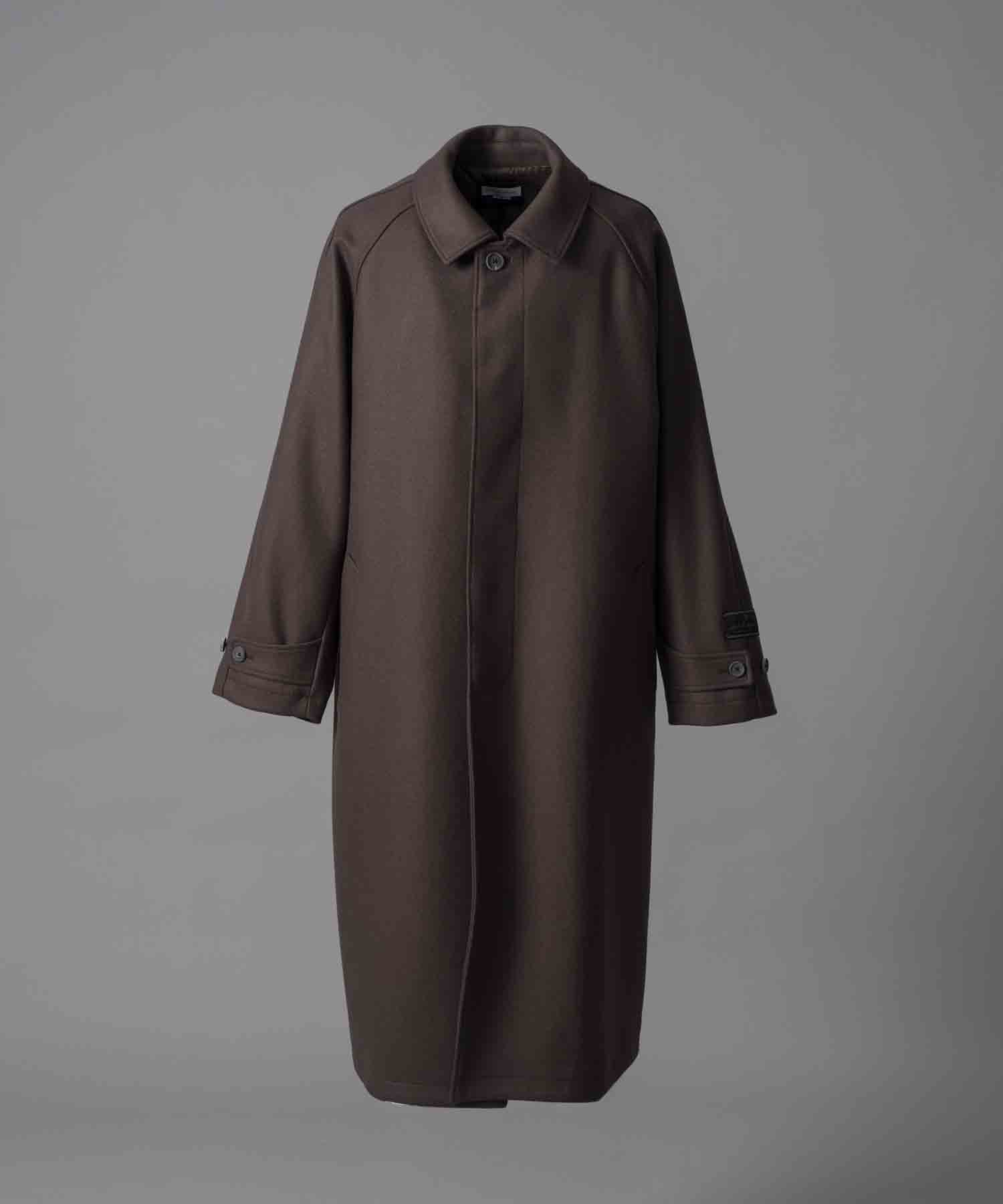 Super140s Prime-Over Melton Balmachan Coat