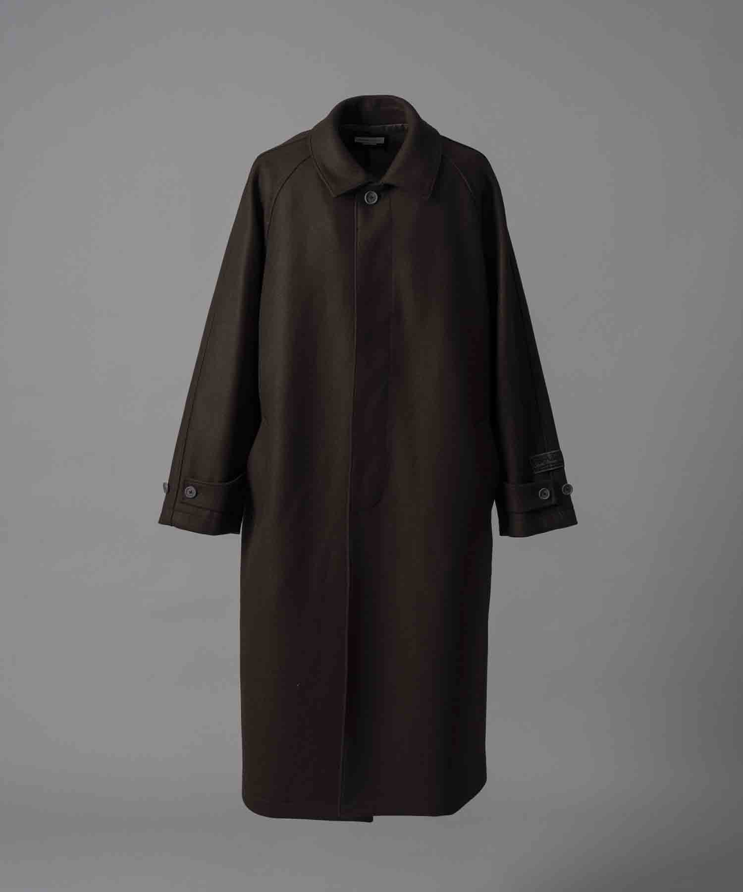 Super140s Prime-Over Melton Balmachan Coat