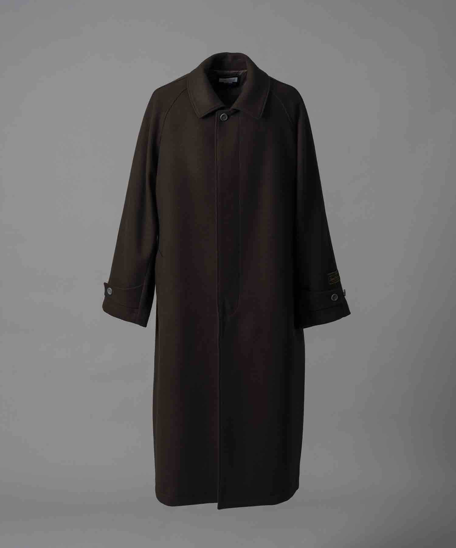 Super170s Prime-Over Melton Balmachan Coat