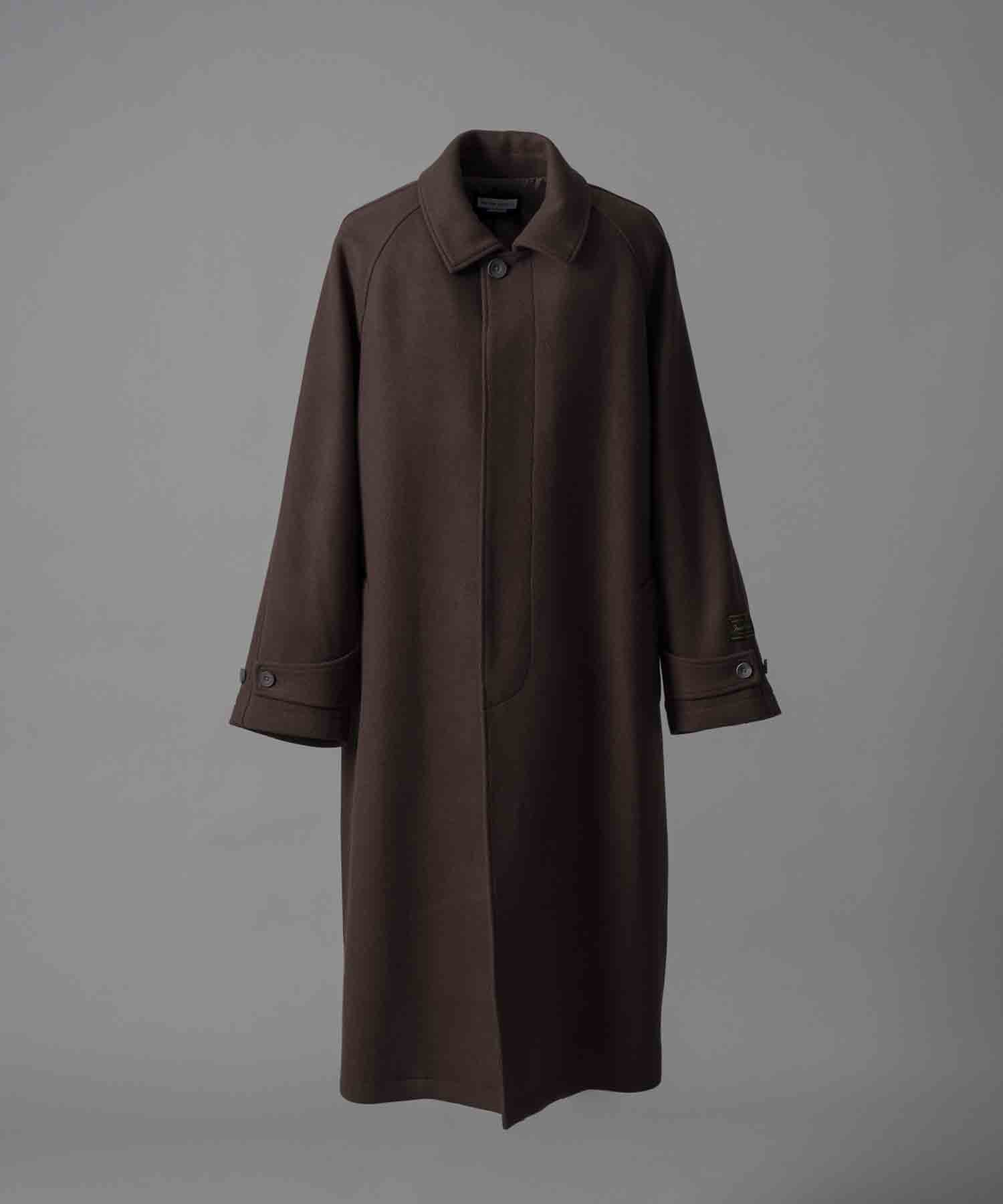 Super170s Prime-Over Melton Balmachan Coat