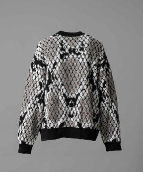 Prime-Over Python Crew Neck Knit Pullover