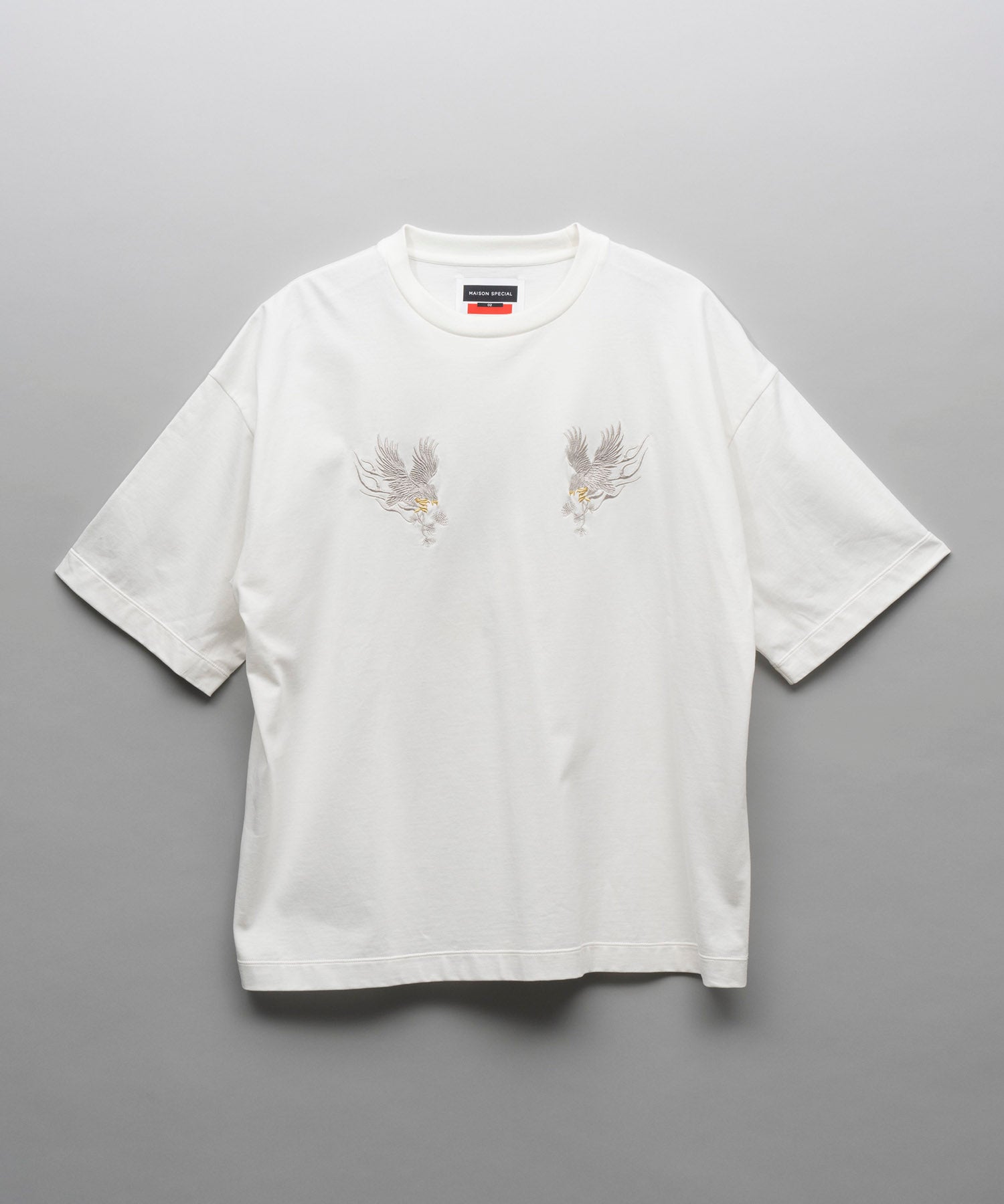 Eagle Embroidery Prime-Over Crew Neck T-shirt