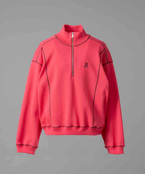 Milano Rib Flat Seam Stitch Prime-Over Half-Zip Pullover