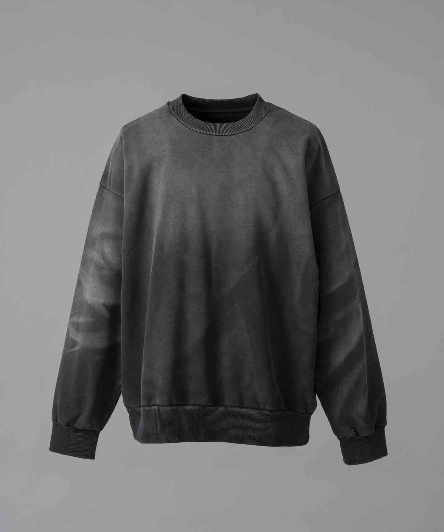 Sandblasting Sweat Prime-Over Crew Neck Pullover