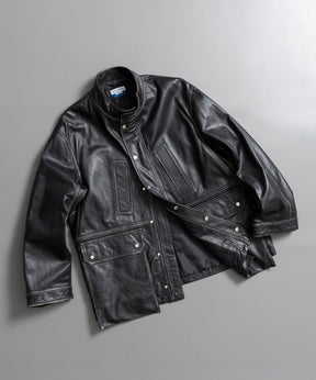 Hand Rub-Off Buffalo Leather Prime-Over Hunting Stand Blouson