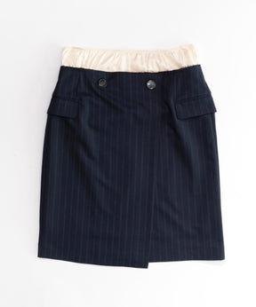 【SALE】Double Waist Wrap Mini Skirt