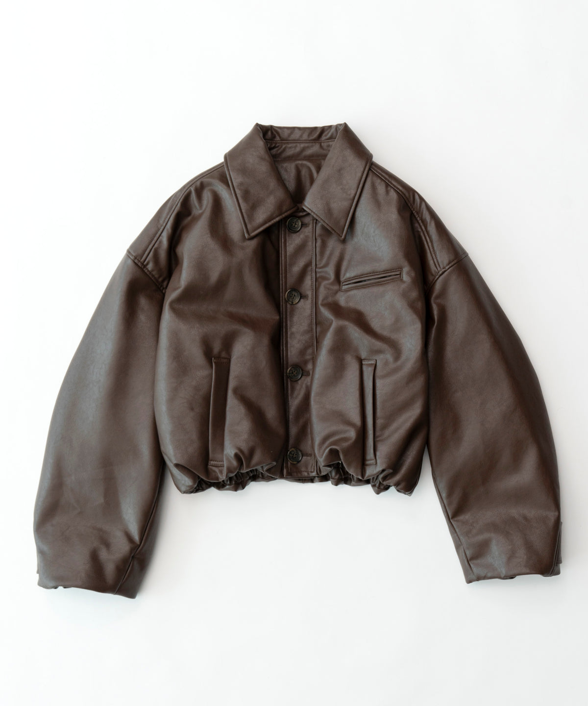 【SALE】Vegan Leather Balloon Blouson