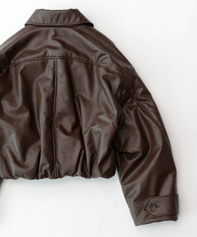 【SALE】Vegan Leather Balloon Blouson