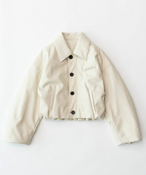 【SALE】Vegan Leather Balloon Blouson