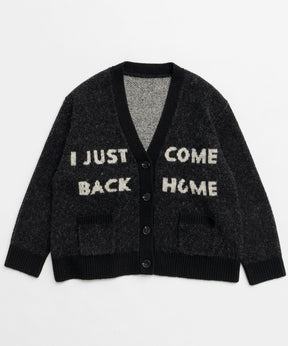 Logo Jacquard Knit Cardigan