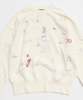 Vintage Style Drawing Sweatshirt