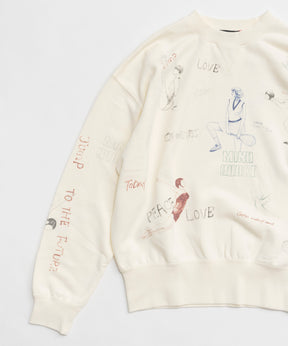 Vintage Style Drawing Sweatshirt