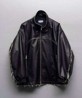 Artificial Leather Prime-Over Zip-Up Blouson