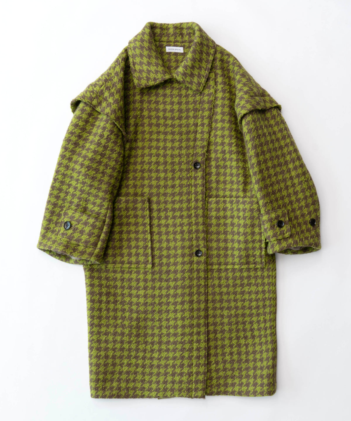 Cut-off Tweed Overcoat