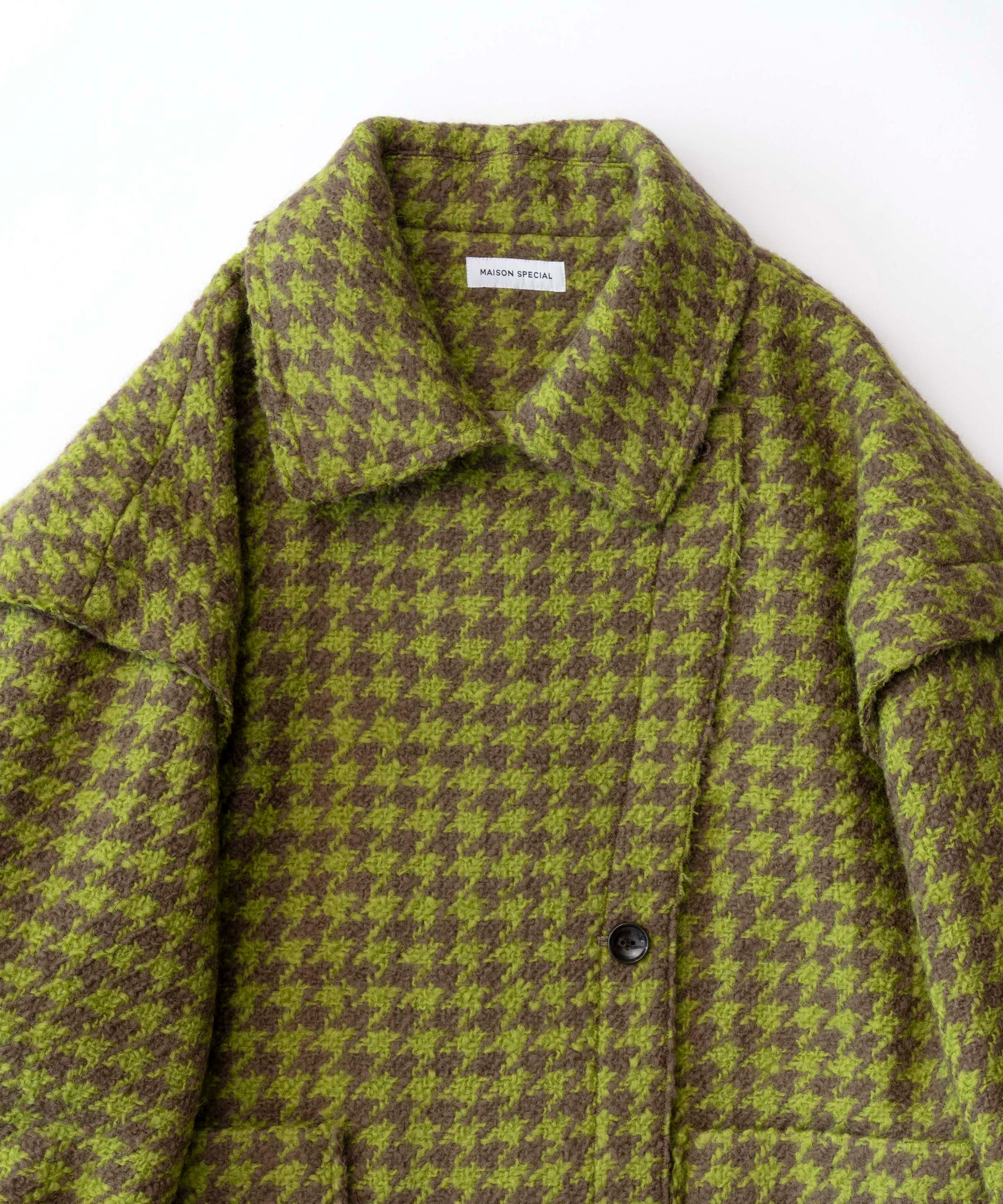 Cut-off Tweed Overcoat