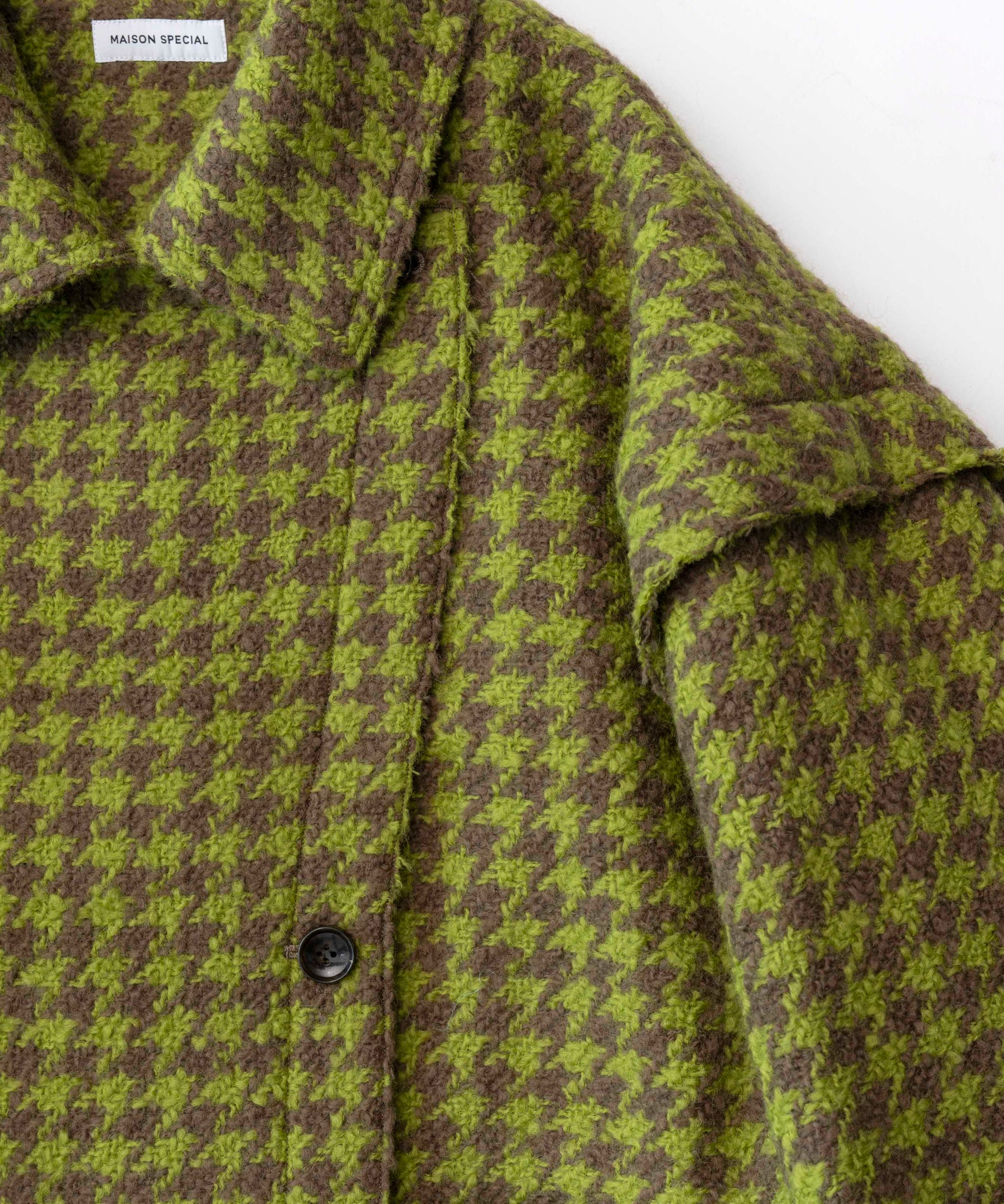 Cut-off Tweed Overcoat