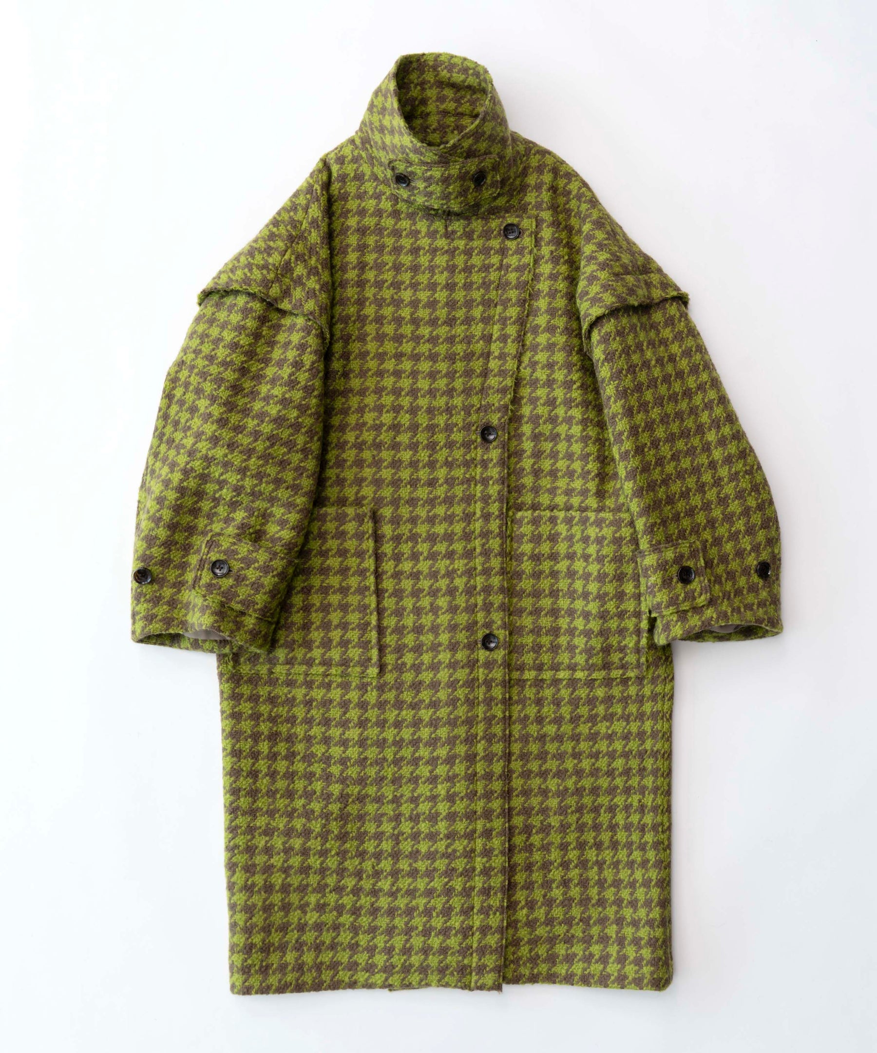 Cut-off Tweed Overcoat