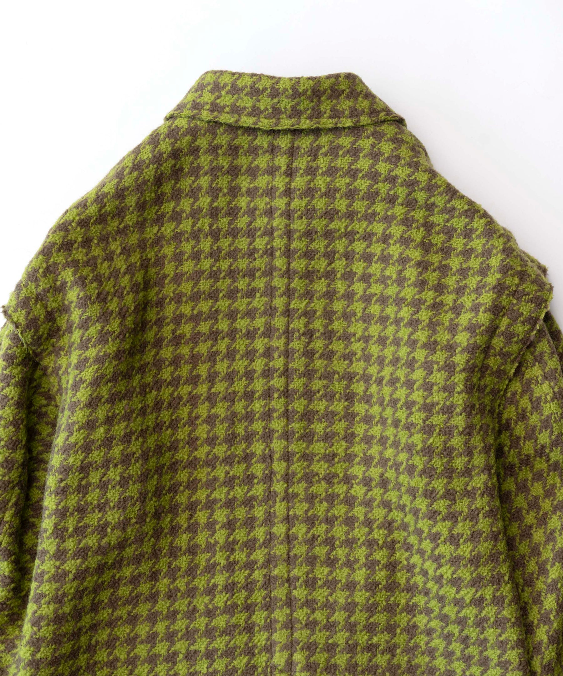 Cut-off Tweed Overcoat