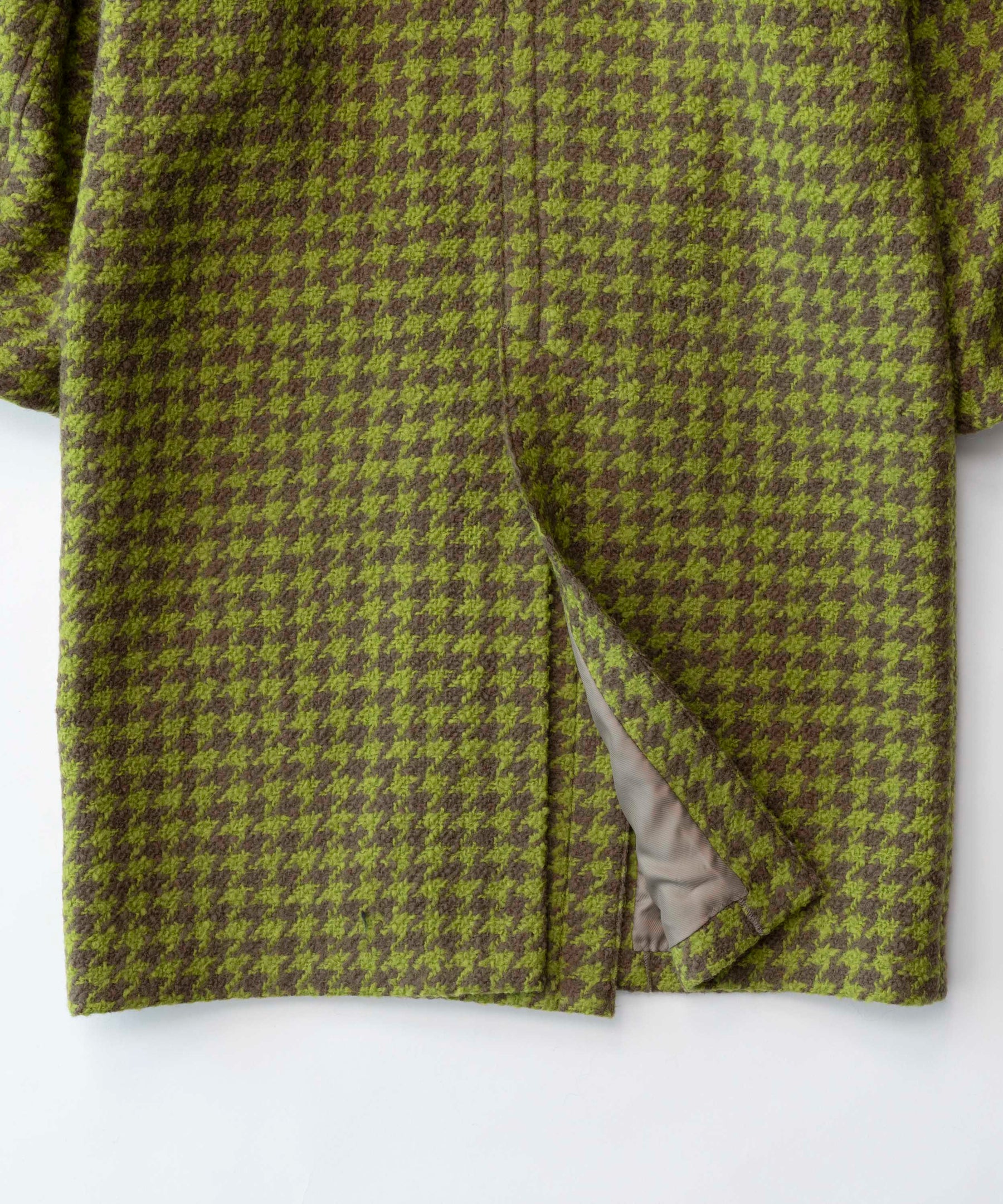 Cut-off Tweed Overcoat