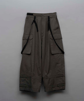 Cotton Nylon Twill Suspender Cargo Pants