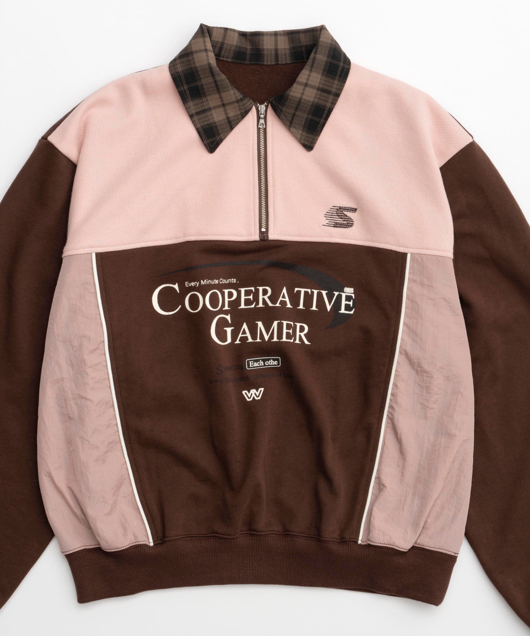 Company Print Half Zip Sweatshirt