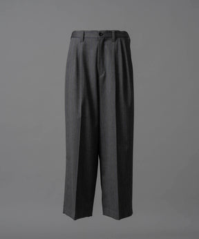 【Italian Dead Stock Fabric】Three-tuck Wide Pants