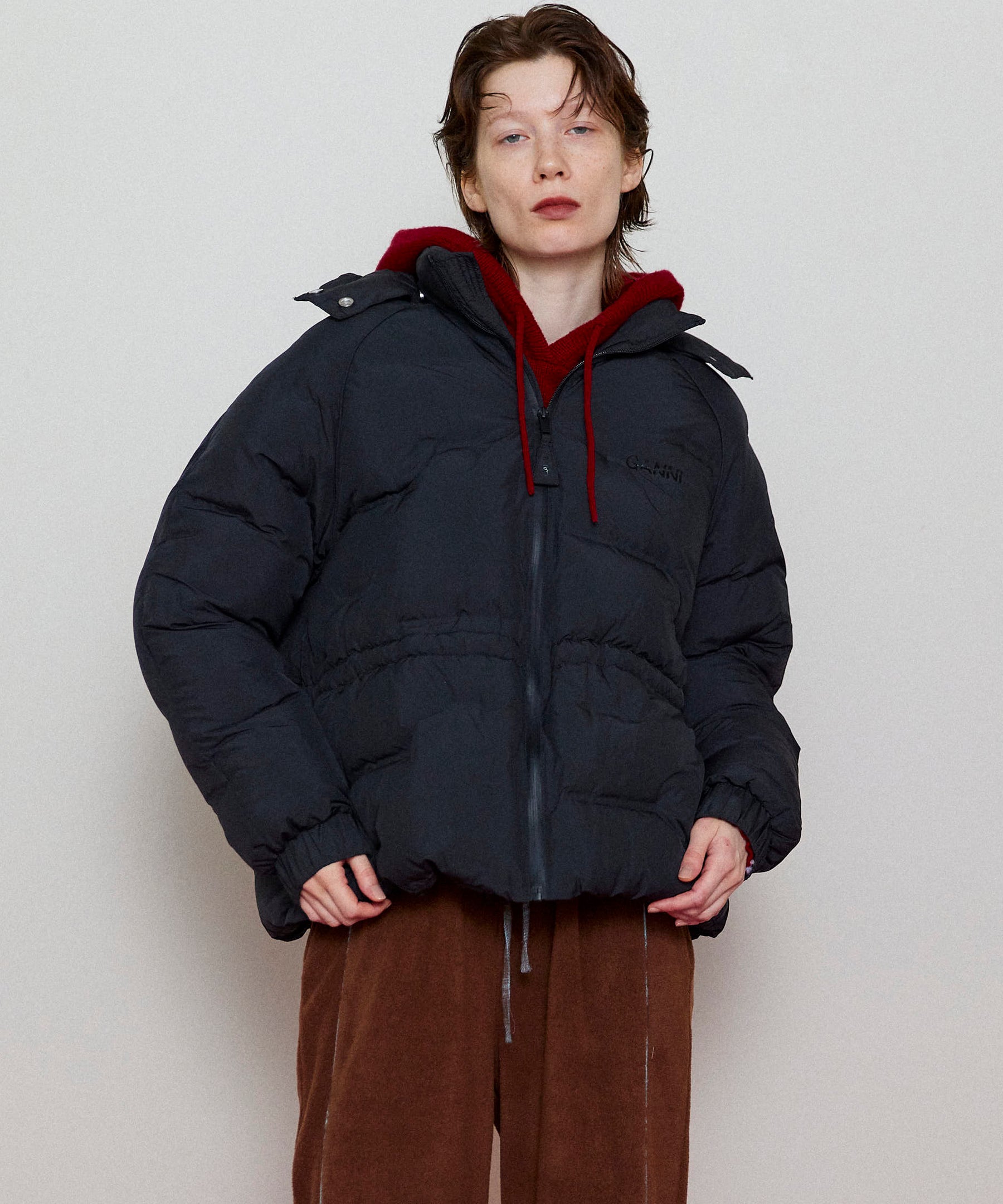 【GANNI】Soft Puffer Short Raglan Jacket