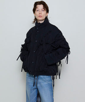 2way Ribbon Puffer Jacket