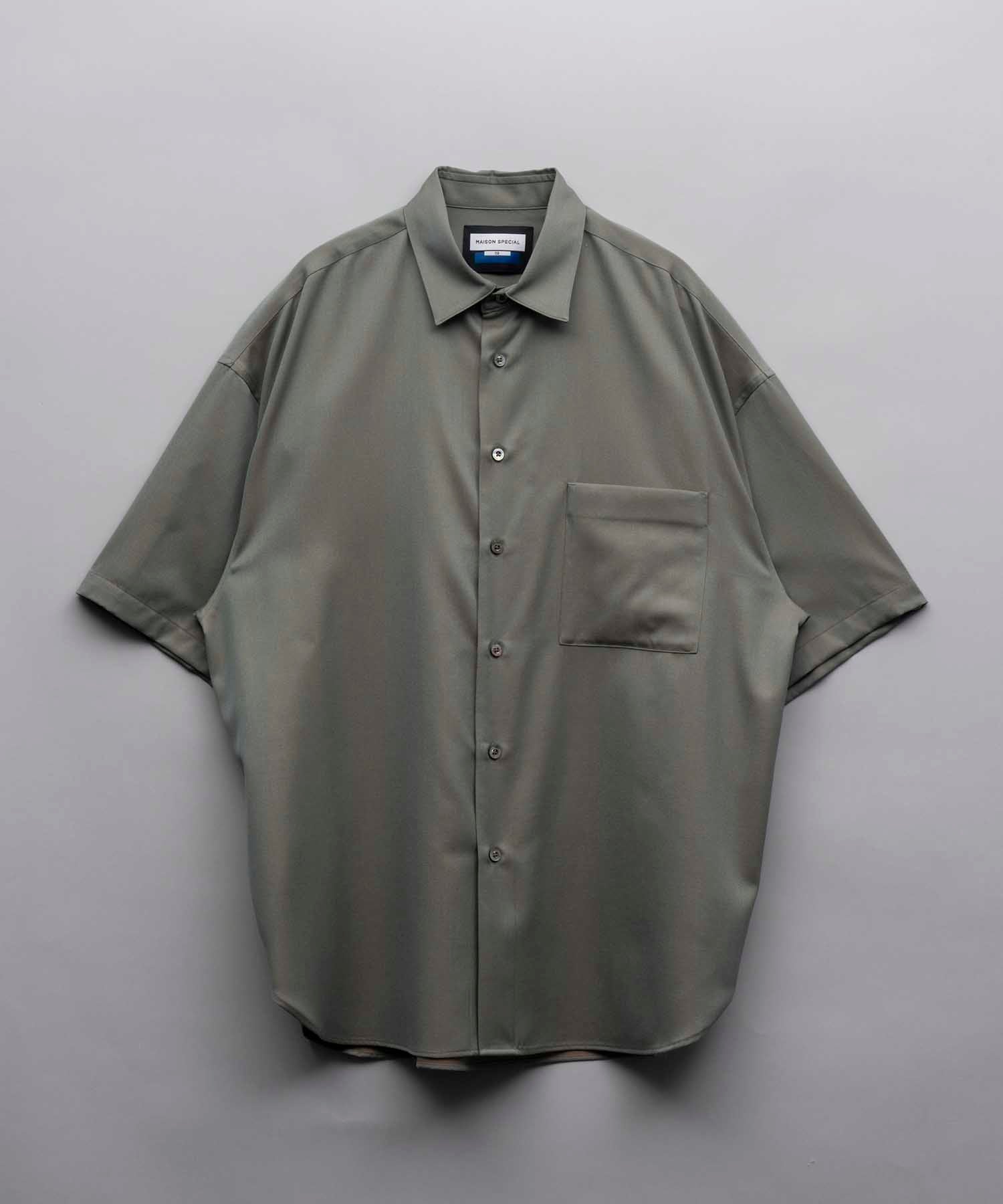 High Count Wool Prime-Over Short Sleeve Shirt