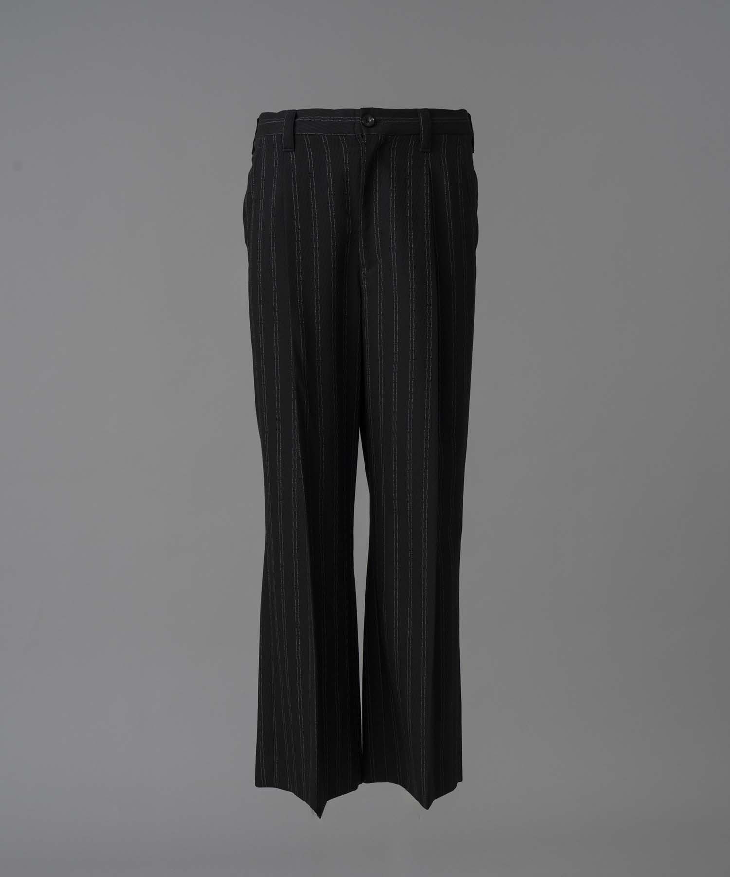 【Italian Dead Stock Fabric】One-Tuck Wide Pants