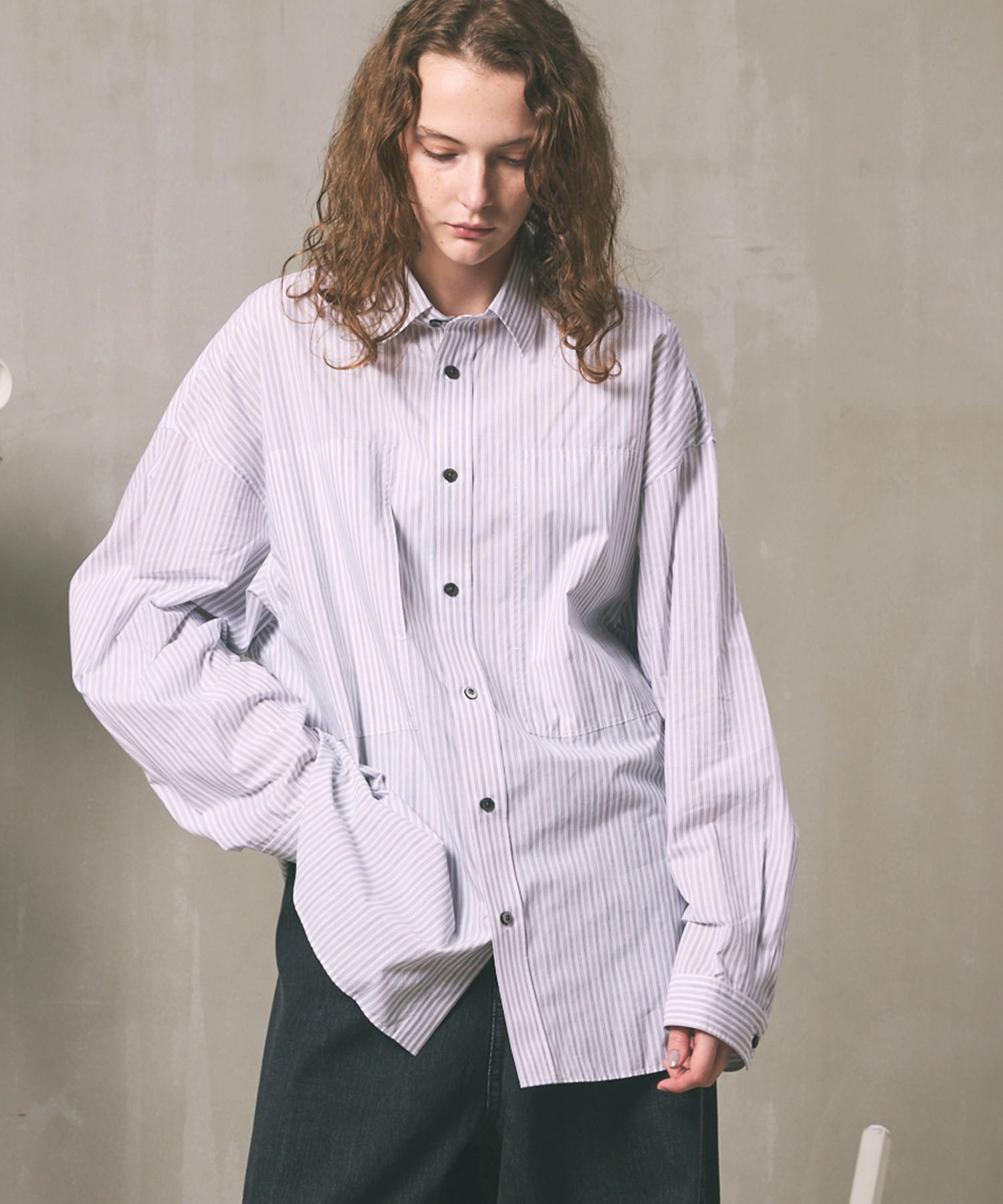 【Italian Dead Stock Fabric】Prime-Over Regular Collar Shirt