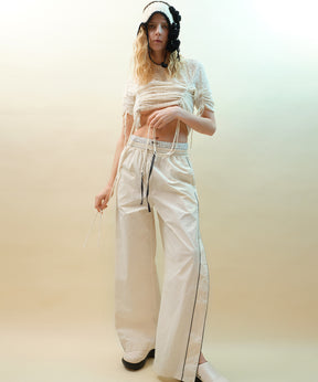 Double Waist Side Button Pants