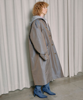 【SALE】Chambray Soutien Collar Coat