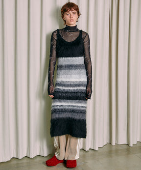 【SALE】Multicolor Border Knit Dress