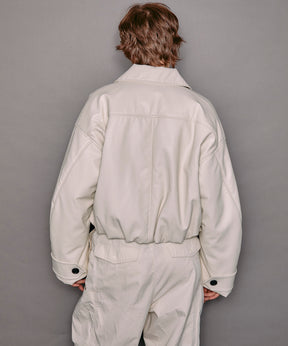 【SALE】Vegan Leather Balloon Blouson