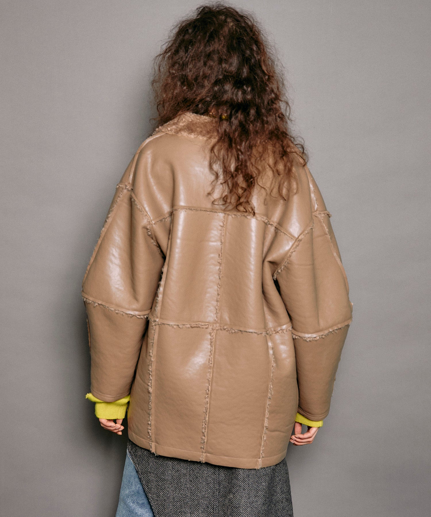 Reversible Vegan Mouton Coat